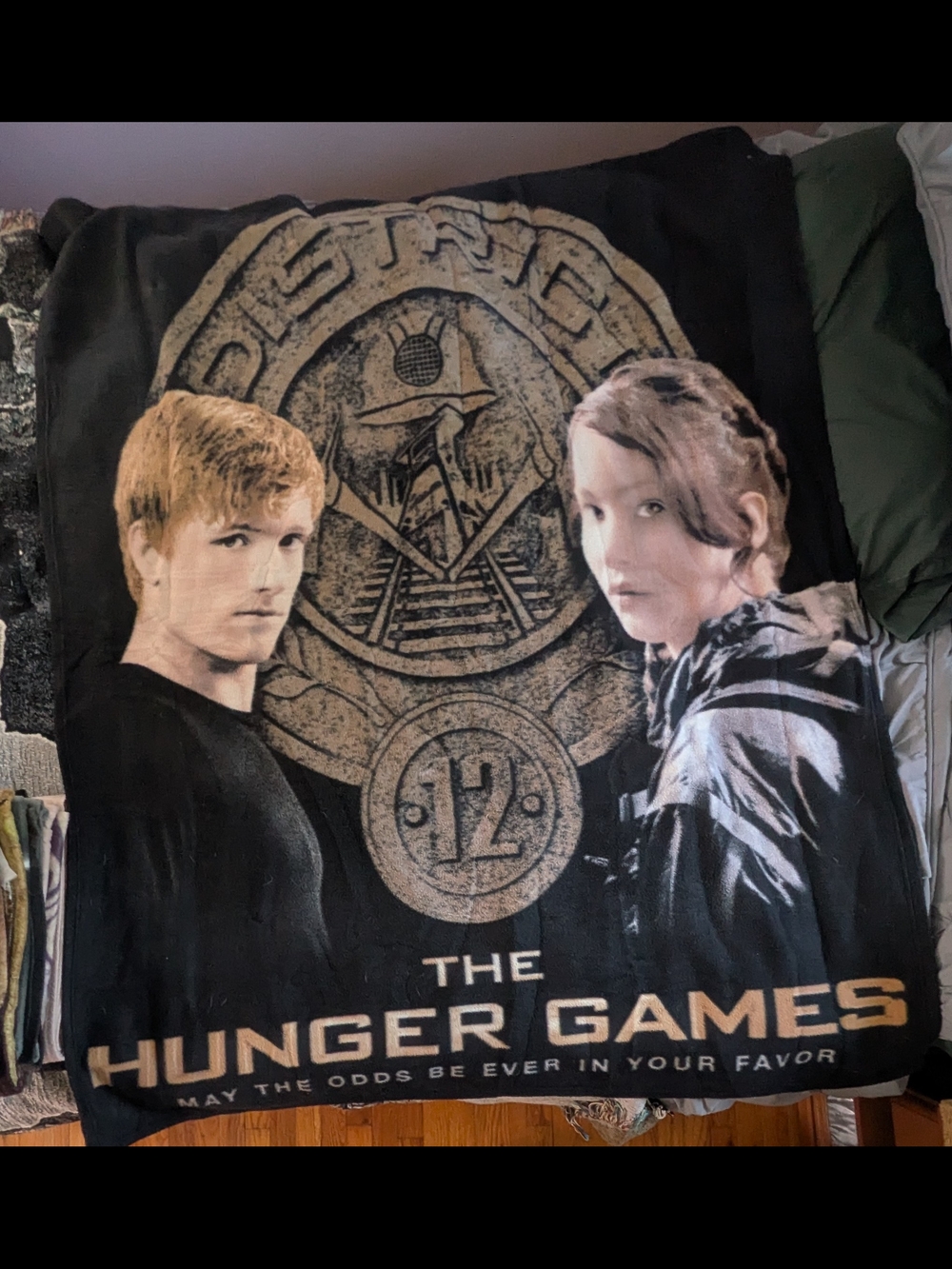The Hunger Games Throw Blanket - Black, Beige